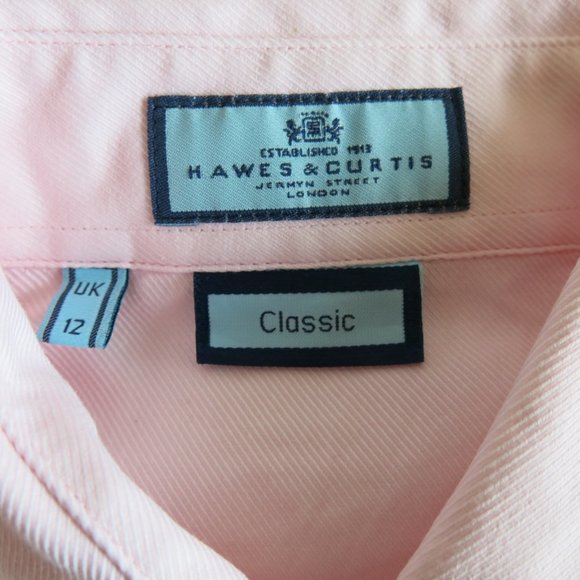 Hawes & Curtis Jermyn Street London Classic Button Down Long Sleeve Shirt Sz 12 - Picture 4 of 5